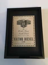 VICTOR DIESEL CUB ENGINE-1942 WW2 framed original advert