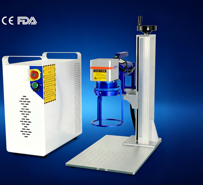 100W Raycus Fiber Laser Marking Machine Jewelry Gold Silver Logo Engraving FDA