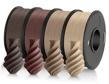  Wood PLA Filament 1.75mm, 3D Printer Filament 250g*4 Wood/Maple/Walnut/Cherry