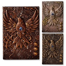 Phoenix Notepad A5 Journal Notebook 100 Pages Embossed 3D PU Leather Planner