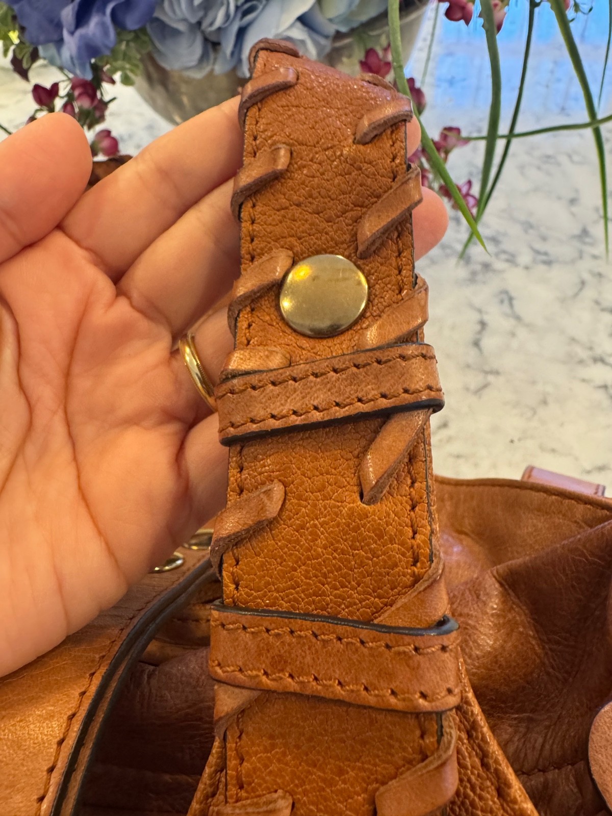 Authentic Chloé Silverado Medium Leather Satchel … - image 7