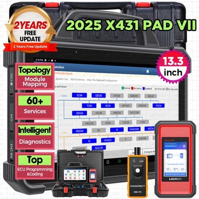 LAUNCH X431 PAD VII Pad7 Pro Car Diagnostic Scanner J2534 Key Programming Coding