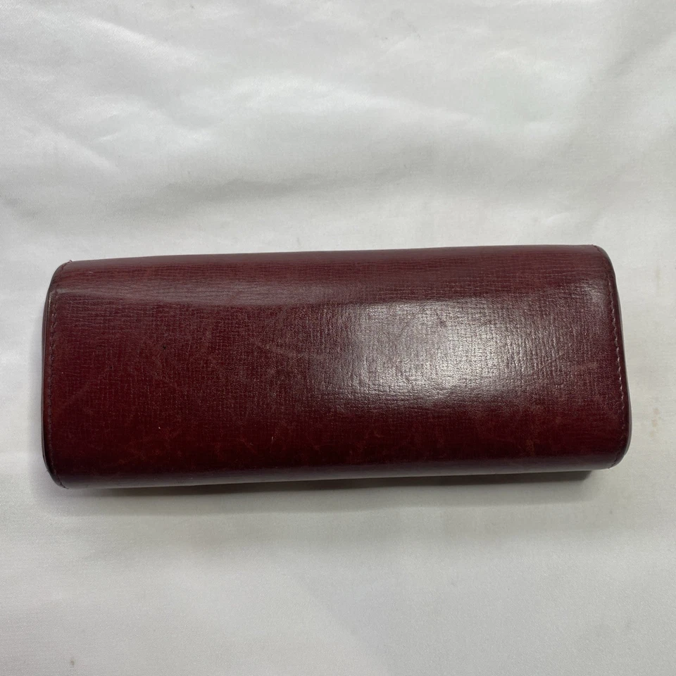 Винтажный кожаный чехол для очков Cartier Must de Cartier для мужчин и женщин, Бордо - Изображение 2 из 4