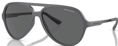 Armani Exchange AX4133S 829487 Sunglasses Men's Matte Grey/Dark Grey 60mm
