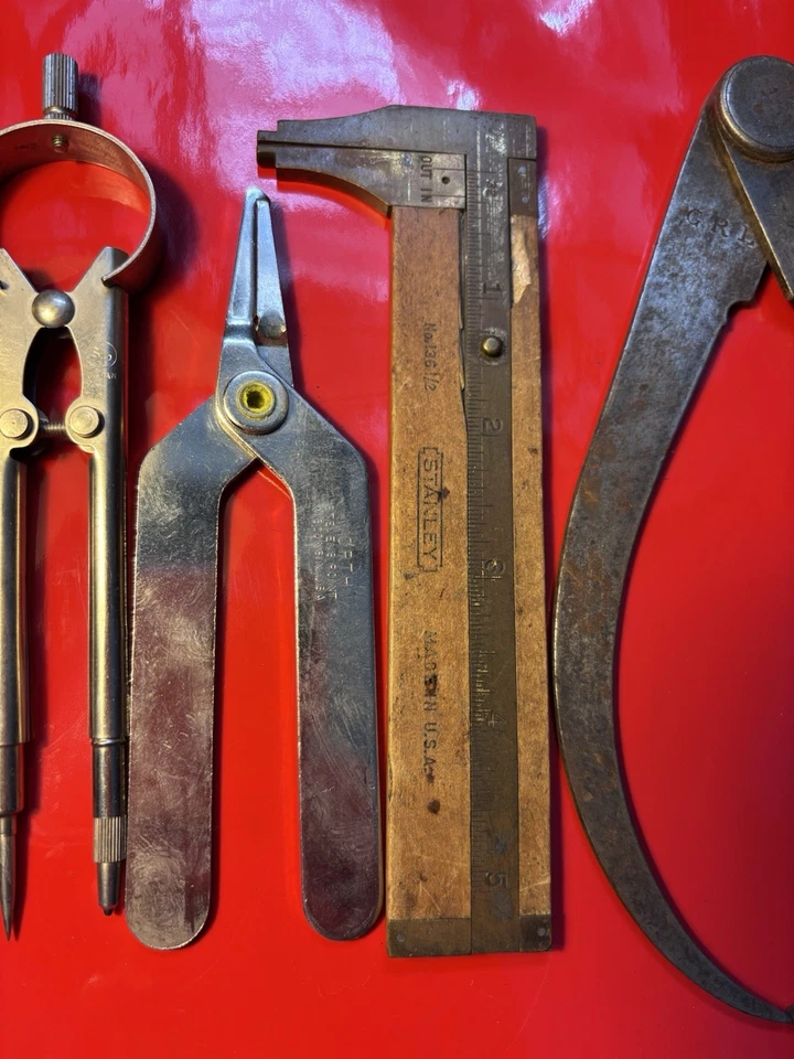 Assorted Divider Compass Caliper Lot Of 11 VTG Machinist Measurement Tools - Image 2 of 3