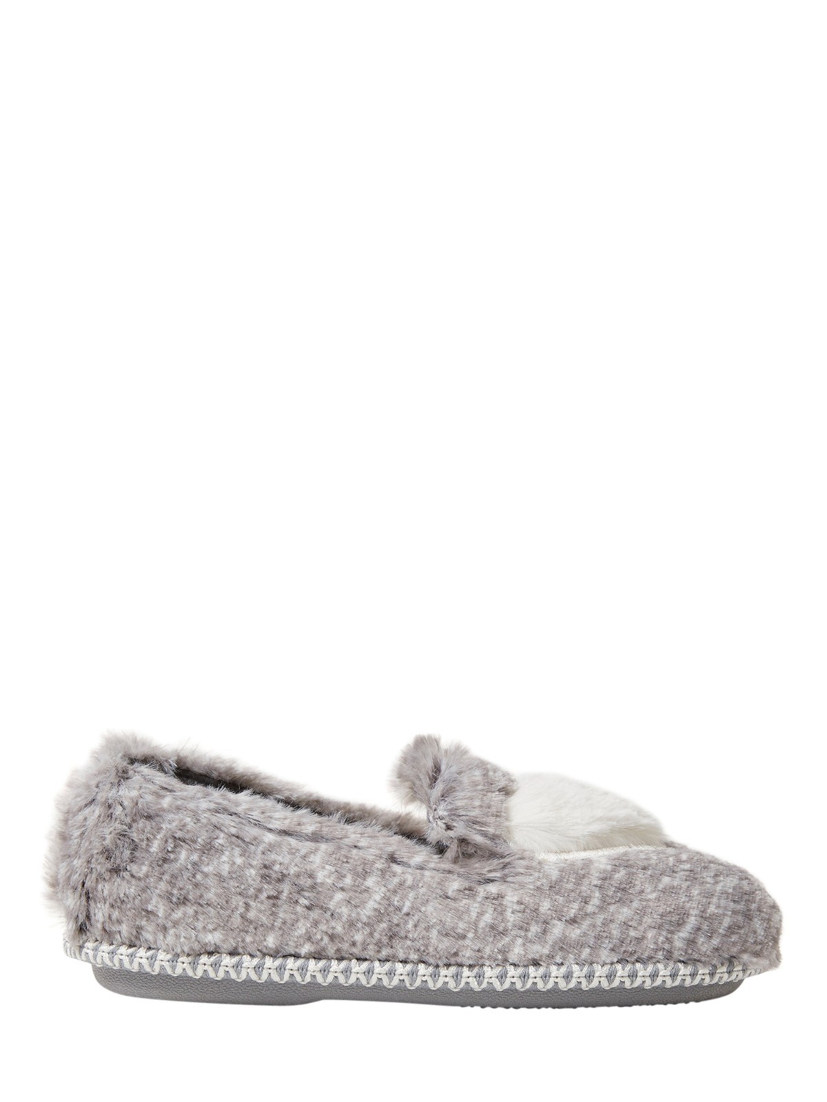NEW Dearfoams Girls 2-3 Pile Closed Back W Heart Slippers