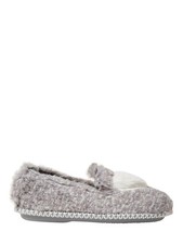 NEW Dearfoams Girls 2-3 Pile Closed Back W Heart Slippers