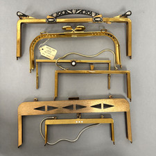 Vintage Purse Handbag Frames Lot of 6 Gold Tone Art Deco to 1960s