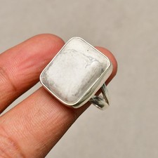 Howlite Gemstone Handmade 925 Sterling Silver Jewelry Ring Size 8.5