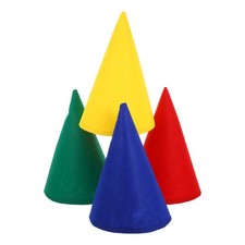 Cone Gnome Hats Felt Green Party 4Pcs 12.4X11.4X0.08In