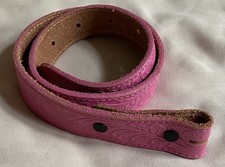 Justin Boots Girls Pink Genuine Leather Western Cowgirl Belt w/o Buckle Size 20