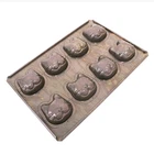 Cuoca × CHIYODA CAT Cake Mold 8-Cavity Baking Pan Silicone Coated Made in Japan