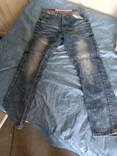 Encrypted Jeans Boys Size 16 Blue Denim Distressed Straight Leg
