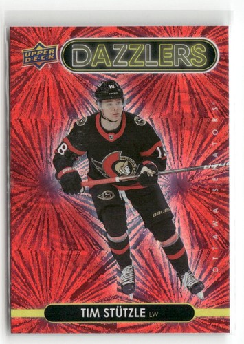 2021-22 Upper Deck Series 1 - Dazzlers Tim Stutzle #DZ-33 Red - Afbeelding 1 van 2