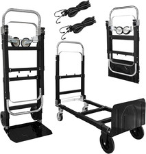 3 in 1 Folding Hand Truck, 600Lbs Capacity, Heavy Duty Collapsible Cart with Ret