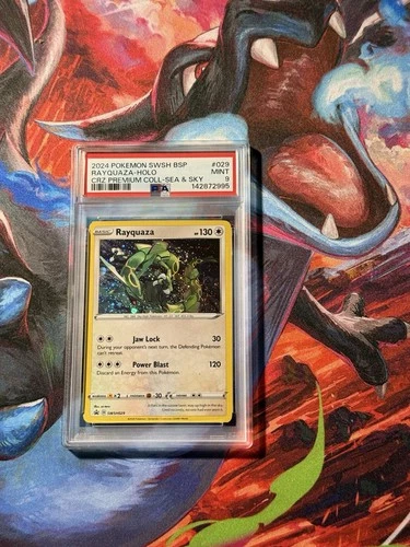 Rayquaza Black Star Promo SWSH029 PSA 9 MINT (Pokemon Crown Zenith 2024)