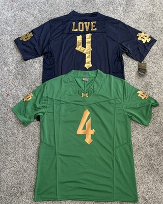 NEW Jeremiyah Love #4 Notre dame Fighting Irish Jersey! SHIPS SAME DAY!!