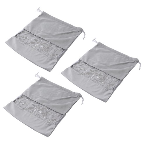3Pcs Drawstring Type Velvet Storage Bag Clothes Dust Proof Bag Storage 6989 - Picture 9 of 12