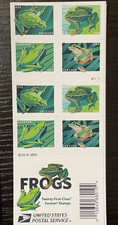 Product Image: 2019 Frogs Stamps Booklet of 20 - Forever - MNH