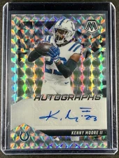 🔥 2025 Panini Mosaic Kenny Moore ll Silver Mosaic Prizm Auto #AMC-KME Colts 🔥