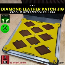 xTool F1 Ultra & F2 Ultra Diamond Leather Hat Patch Jig | Laser Engraving Templa