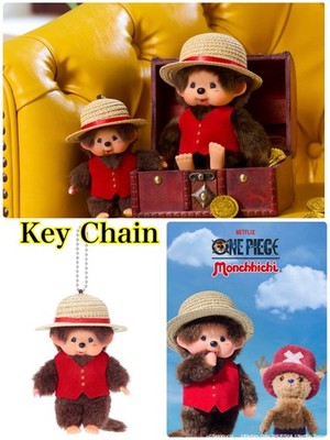 Monchhichi x Netflix One Piece Season 2 Luffy Monchhichi Keychain