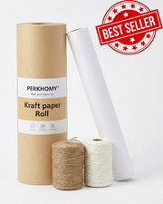 17.5" x 1200'' Brown Kraft Paper 70gsm Basis Thick Roll Packaging Shipping NEW 