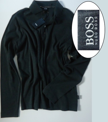 NWT Hugo Boss Black Label Long-sleeved Cotton Polo Sweatshirt Size S - Picture 8 of 8