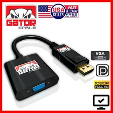 DisplayPort to VGA Adapter Converter Cable Video HDTV PC Monitor Desktop UHD
