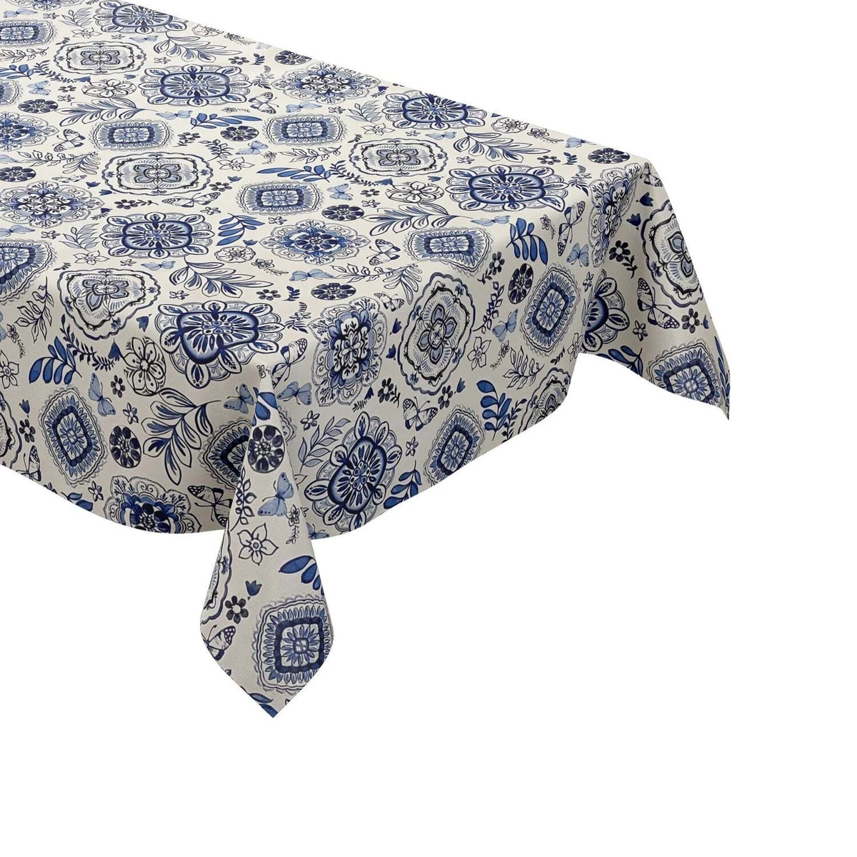 Pago Poco Tovaglia Quadrata In Plastica 100% Impermeabile - Fantasia MAIOLICHE 140x140 Cm - Made In Italy, Antimacchia E Antiscivolo
