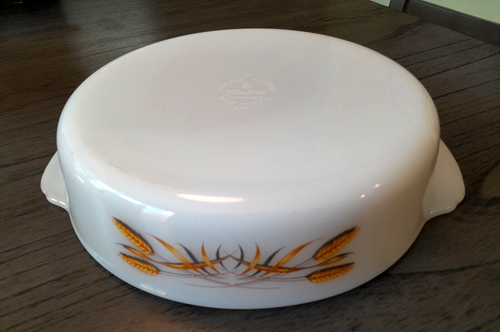 Casseruola/piatto torta rotondo vintage Fire King Anchor Hocking GRANO 8" #450 USA! - Foto 3 di 5