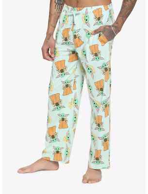 Hot Topic Galaxy Pants STAR WARS The Mandalorian Grogu Allover
