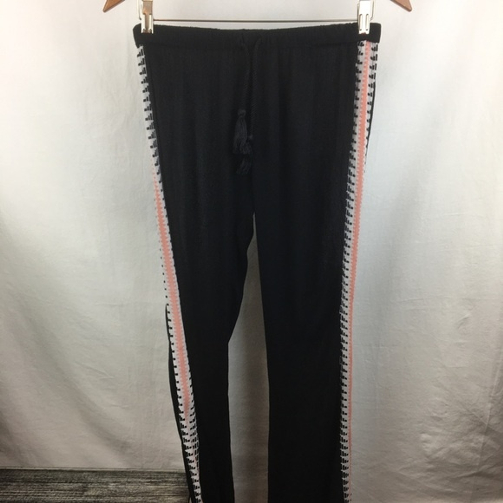 Rip Curl Black Drawstring Casual Side Stripe Pant… - image 4
