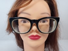 RARE Vintage FLIP UP Horn Rim Safety Glasses - Black Japan ZYL