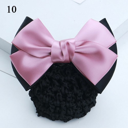 Satin Schleife Haarspange Damen Haar Netz Braten Clips Abdeckung Schal Zubehör K - Bild 21 von 52