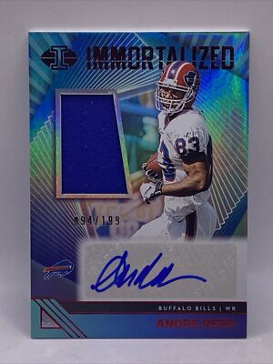 2023 Illusions Andre Reed Immortalized Red Jersey Auto Autograph #94/ ...