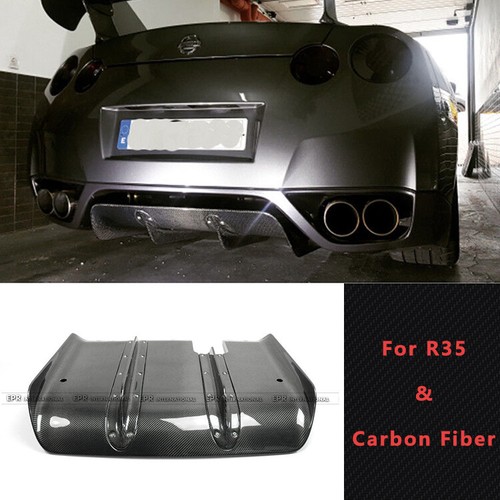 Carbon LB Rear Diffuser Lip Under Board Add on For Nissan 08-14 R35 GTR ...
