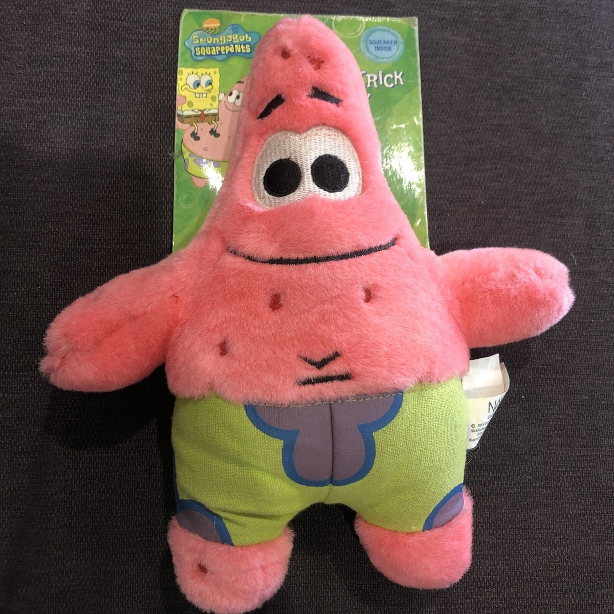 NEW 2004 NANCO PLUSH SPONGE BOB DOG TOY W/SQUEAKER INSIDE-MEDIUM