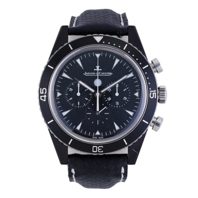 Jaeger LeCoultre Mens Deep Sea Chronograph Cermet Q208A5 Black Dial 44mm 2014