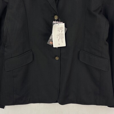 Blazer oversize à fermeture droite - Gris foncé/rayures tennis - FEMME