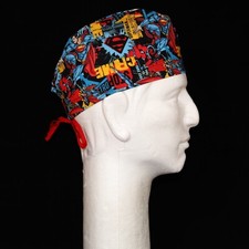 Colorful Superman Patch Theme Scrub Hat