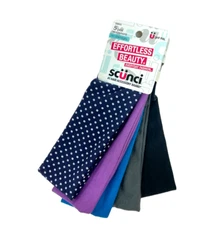 Scunci 5 Piece Headwraps Effortless Beauty No Damage Dots & Solids #39944