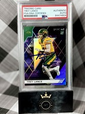 Trey Lance 2021 Chronicles Recon Draft Picks PSA/DNA On Card Auto #134 SF 49ers