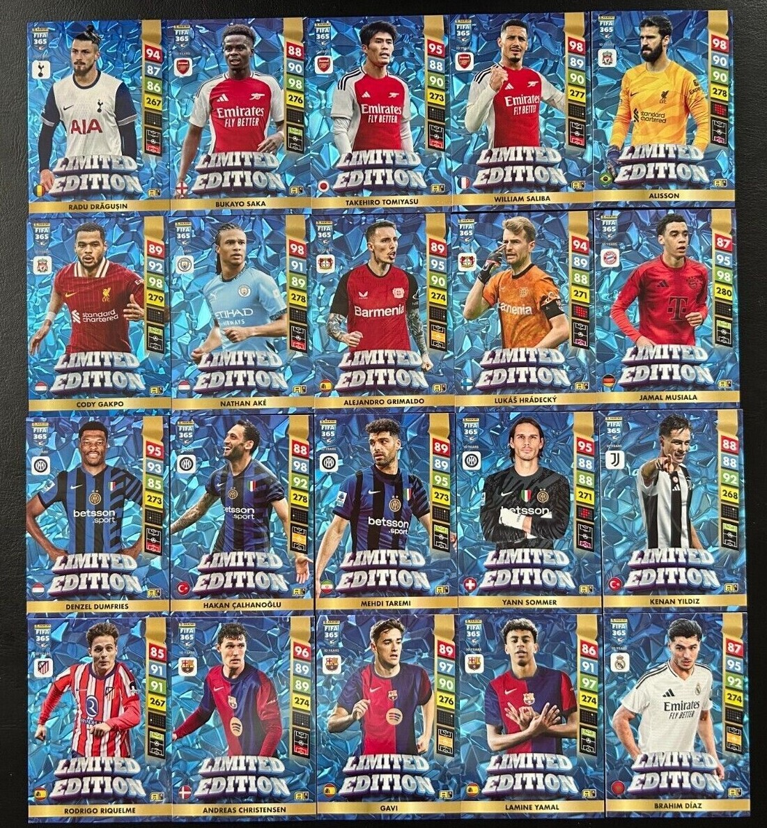 Panini Fifa 365 2025 Adrenalyn XL Limited Edition Cards Chose Select