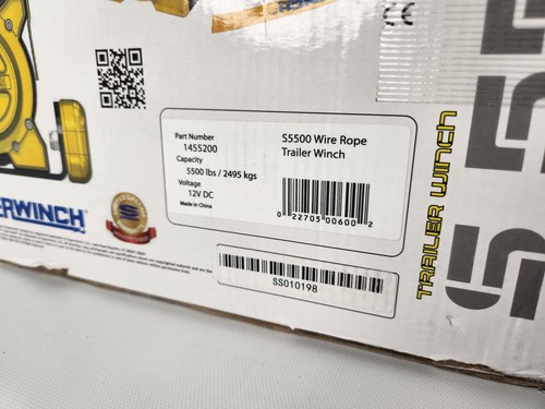 Superwinch 1455200 Trailer Winch 5500lb Single Line 60' Steel Wire Rope S5500 - Foto 3 di 18