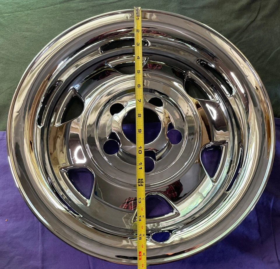 "Revestimiento de rueda cromado para Jeep Cherokee Wrangler 1988-2000 tapacubos IMP38X 15"" cubierta 1" Foto 3 de 4