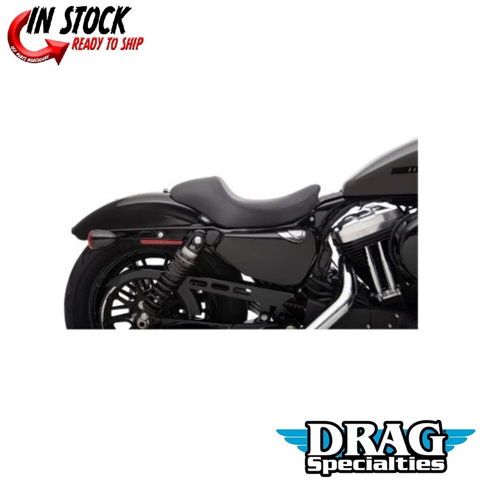 Asiento individual liso 3/4 Drag Specialties 0804-0743 para Harley Sportster 04-22 Foto 3 de 4
