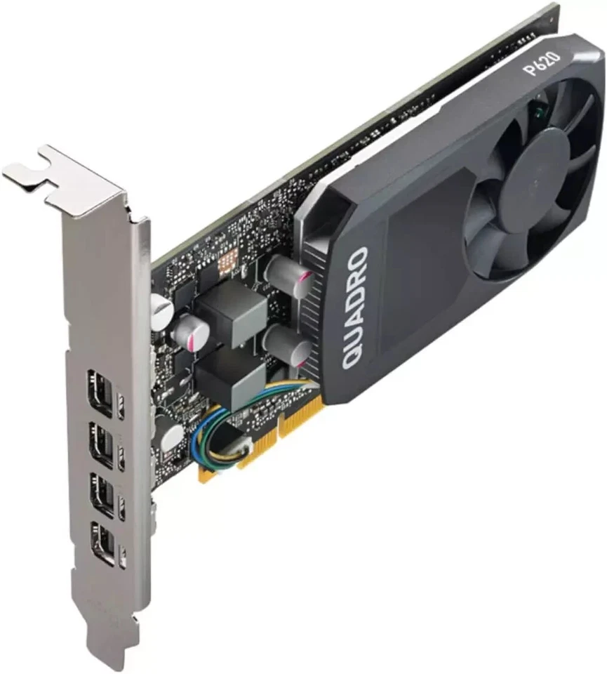 NVIDIA Quadro P620 2GB GDDR5 4xMini DisplayPort High profile PCIe Graphics Card - Image 2 of 3