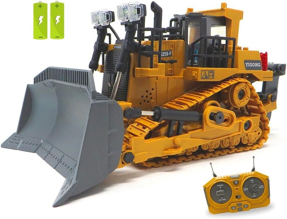 1:24 RC Bulldozer 2.4GHz 9CH Remote Control Construction Truck  