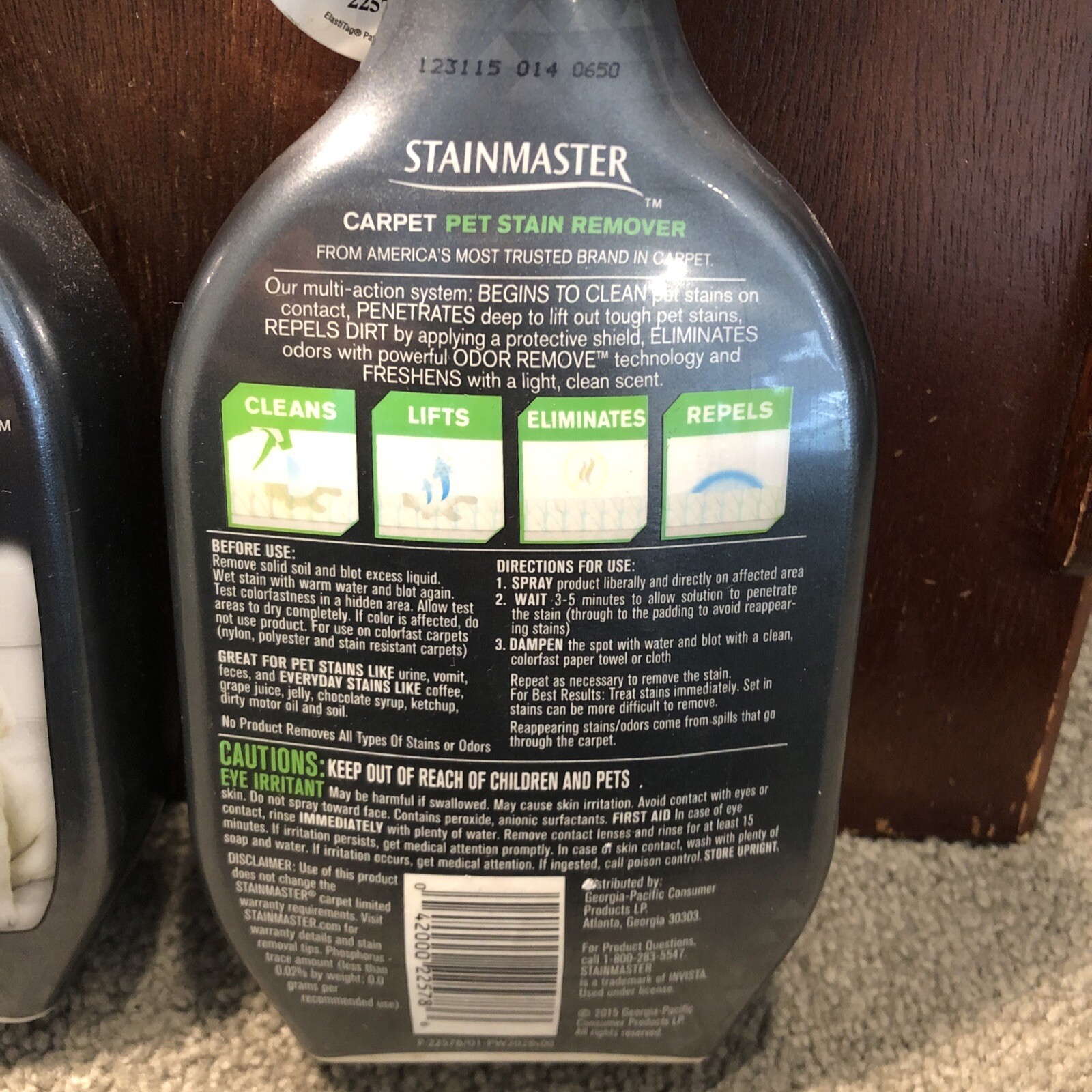 X2 Stainmaster Carpet Pet Stain Remover Green, 22oz ONE FULL & ONE 80